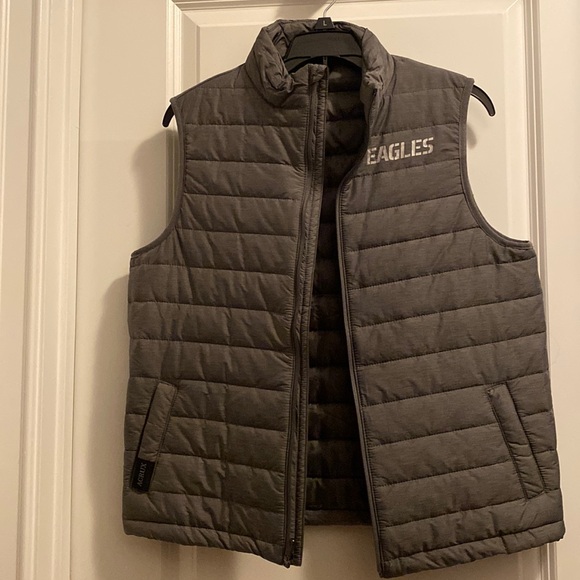Women’s Eagles Grey Puffer Vest - Picture 1 of 2